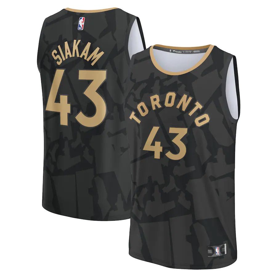 Men Toronto Raptors #43 Pascal Siakam Fanatics Branded Black City Edition 2022-23 Fastbreak NBA Jersey
